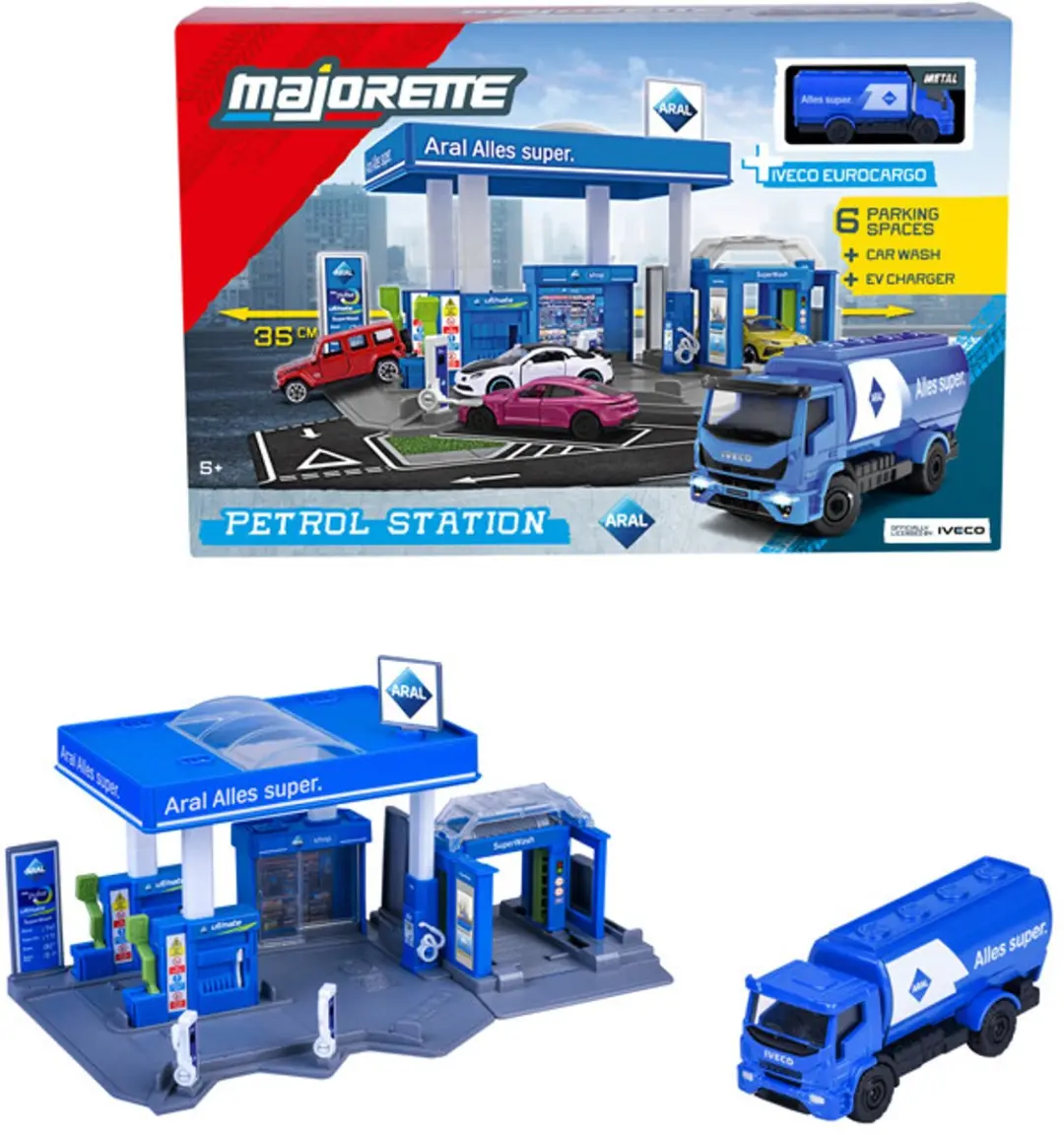 Majorette Tankstation Aral + 1 Voertuig