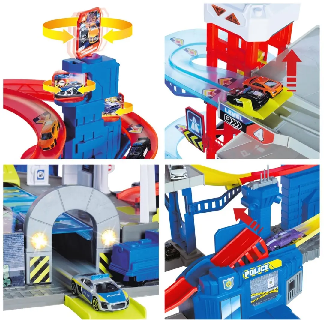Majorette Super Achtervolgingscentrum+5 voertuigen - afbeelding 4 van 6