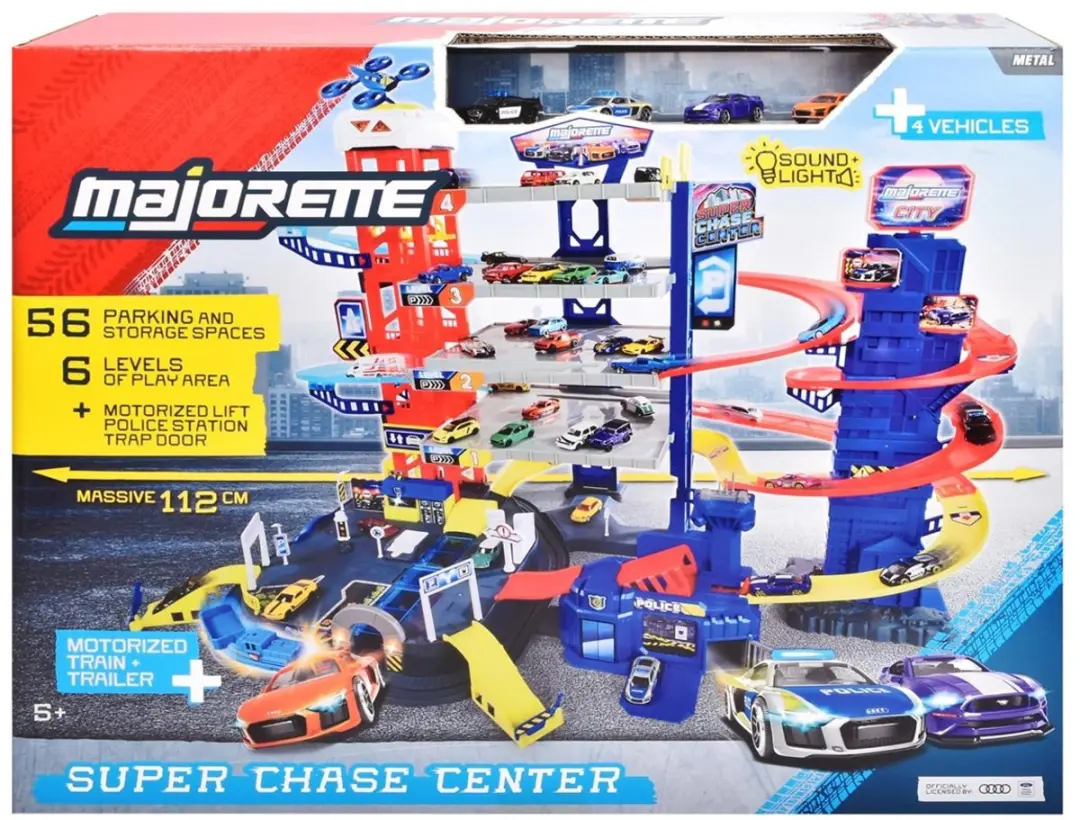 Majorette Super Achtervolgingscentrum+5 voertuigen