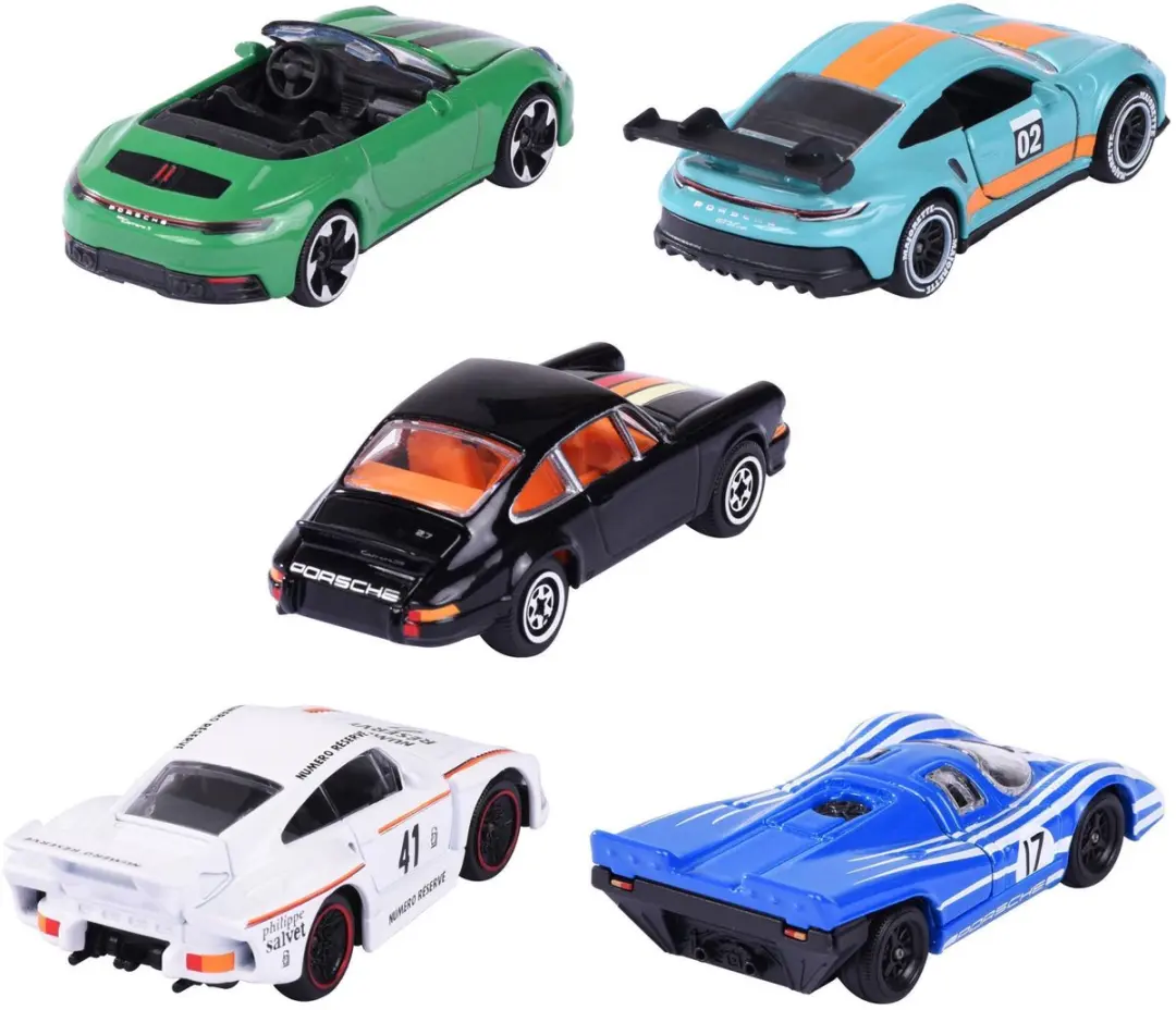 Majorette Porsche Modelauto's Set 5-delig - 1:64 - afbeelding 4 van 5