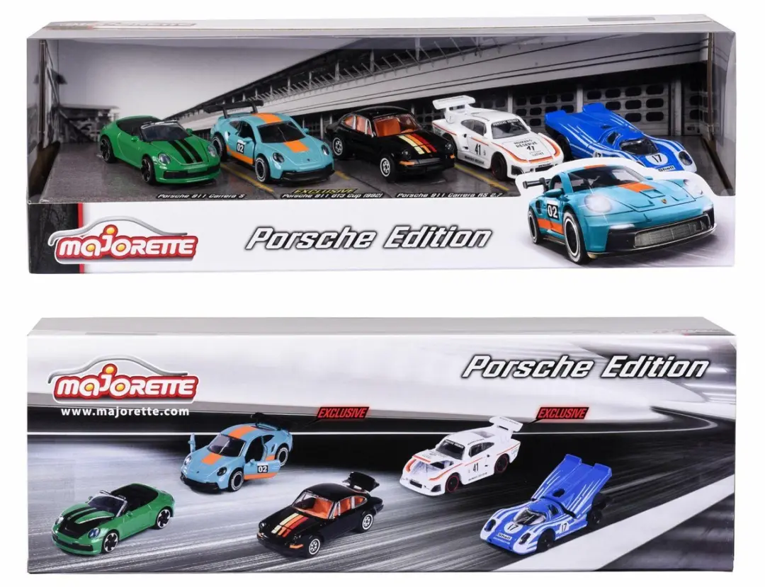Majorette Porsche Modelauto's Set 5-delig - 1:64 - afbeelding 3 van 5