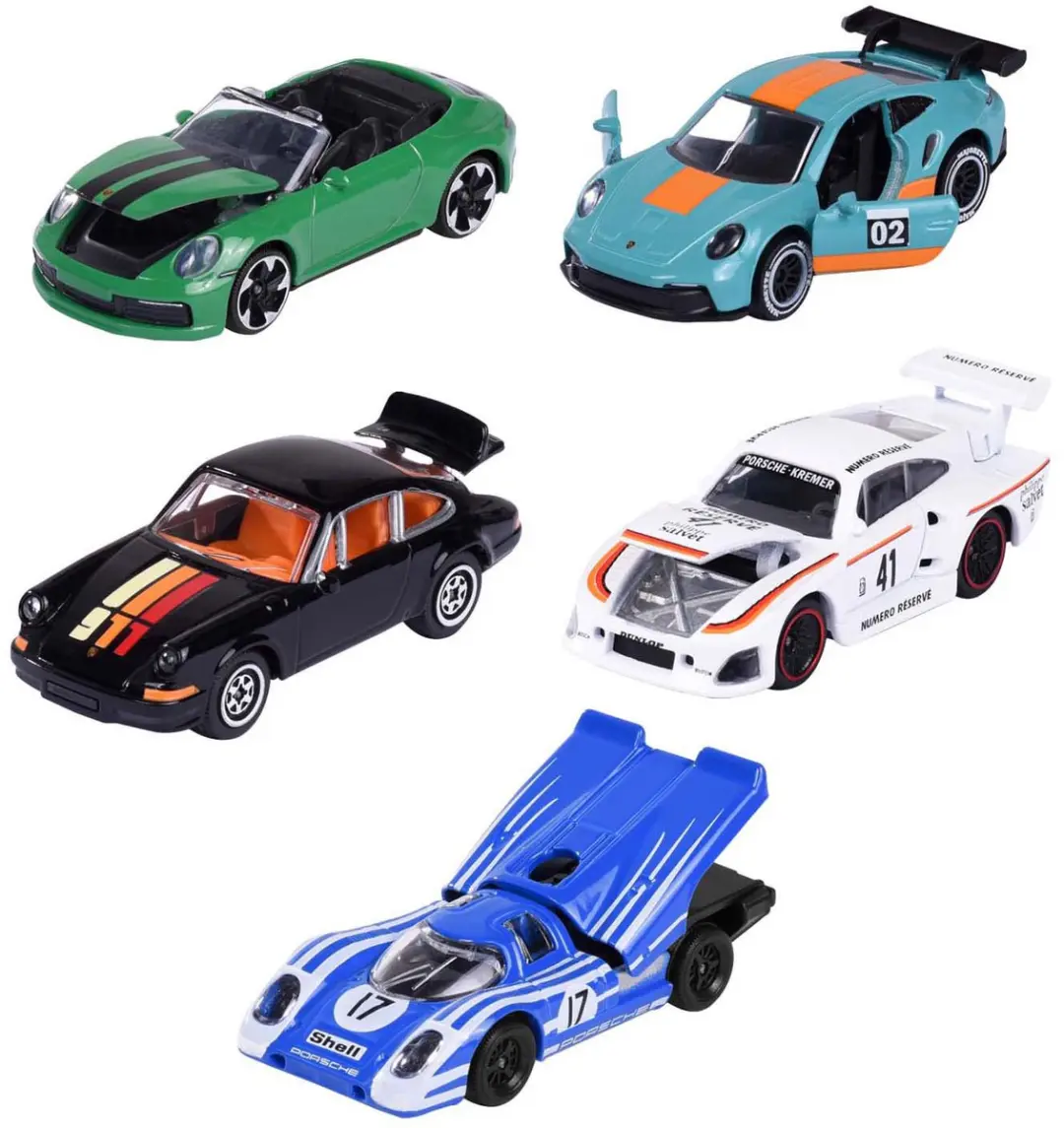 Majorette Porsche Modelauto's Set 5-delig - 1:64 - afbeelding 2 van 5