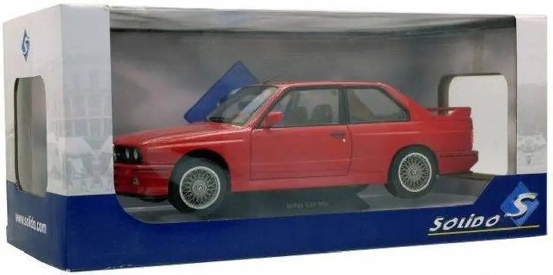 Solido BMW M3 (1986) 1:18 Auto - Rood - afbeelding 5 van 6