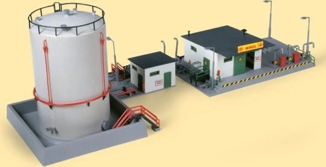 Auhagen 12 264 H0 Benzineoverslagplaats - Grote opslagtank - afbeelding 4 van 6