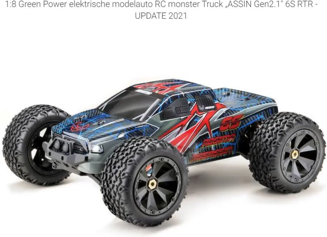 Absima ASSASSIN Gen2.1 6S Grijs, Zwart, Meerdere kleuren Brushless 1:8 RC auto E