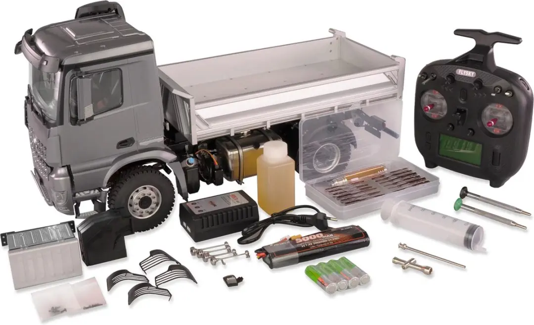 Amewi 22611 RC Kiepwagen Mercedes Pro 14 - 1:14 - Grijs - afbeelding 5 van 6
