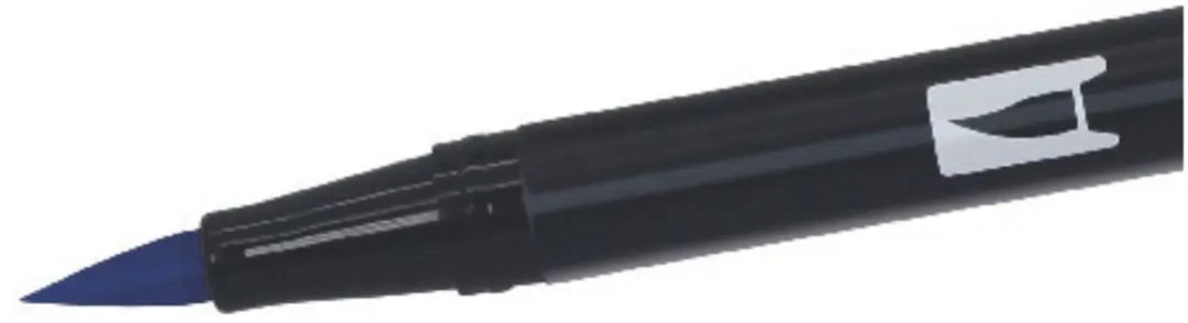 Tombow ABT Dual Brush Pen 569 - Jet Blue - afbeelding 3 van 6