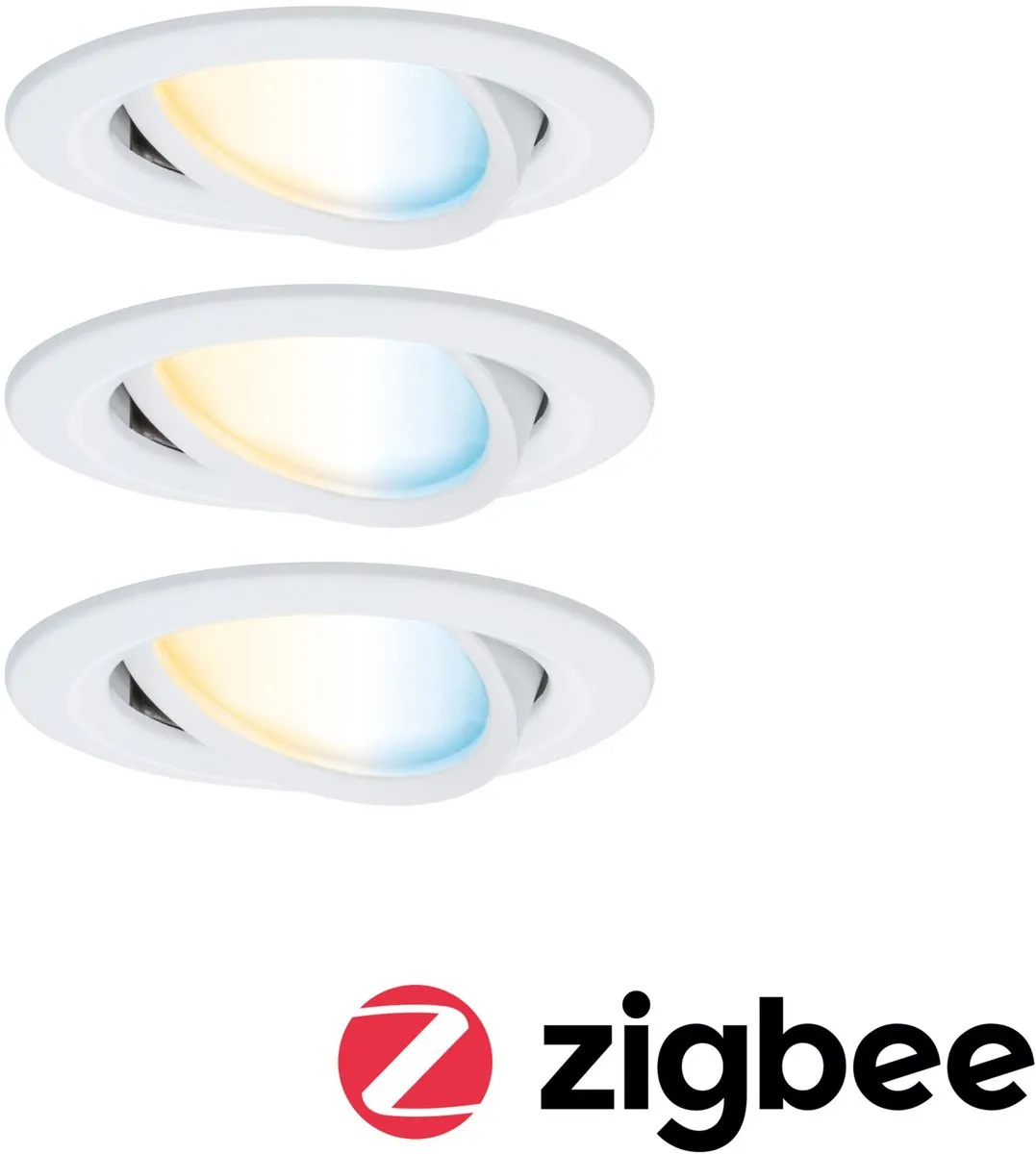 Paulmann Nova Coin LED-inbouwlamp 3x6W 500lm 84mm Tunable White - Wit mat