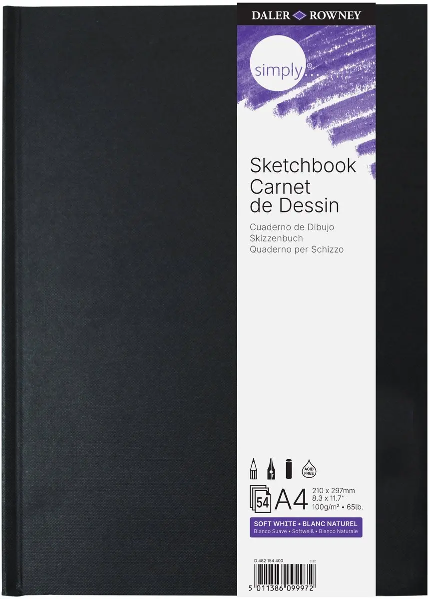 Daler-Rowney Simply Hardbound Schetsboek A5 - 5 pack - afbeelding 2 van 3