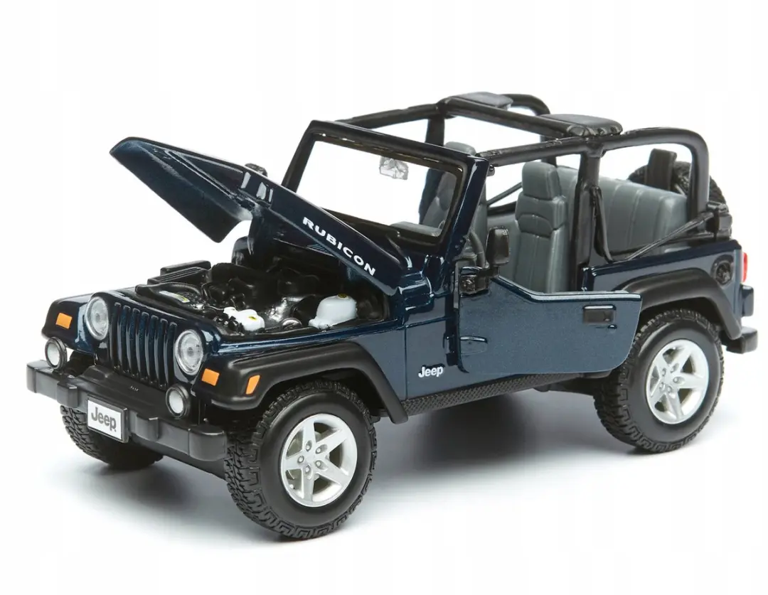 Maisto Jeep Wrangler Rubicon 1:27 Model Auto Blauw Metaal