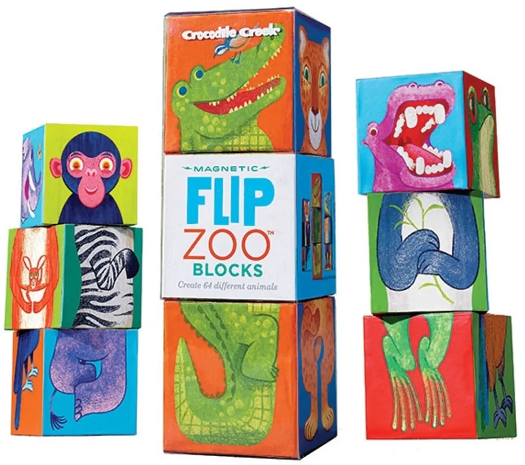 Crocodile Creek Magnetic Blocks Rainforest Animals 12-delig