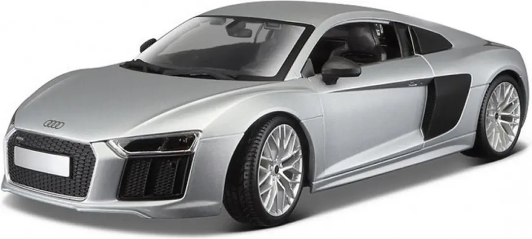 Modelauto Audi R8 V10 Plus grijs 18 x 8 x 5 cm