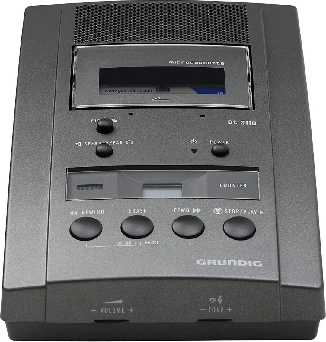 Grundig PFF2600 Stenorette DT3110 Microcassette Systeem