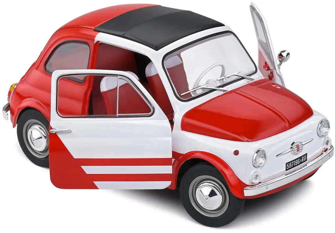 Modelauto Fiat 500 Turbina Tribute 1965 red/white
