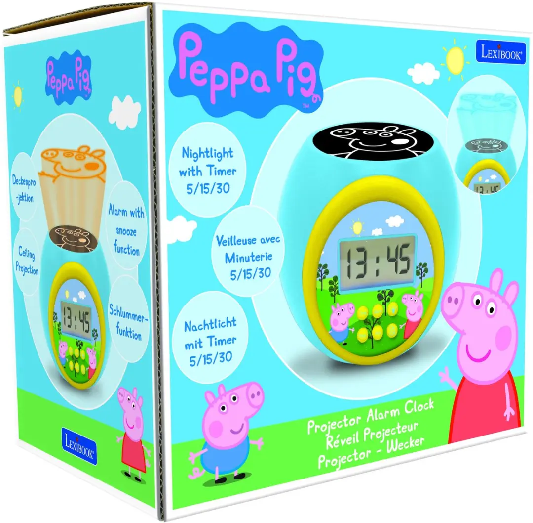Lexibook Peppa Pig Projector Wekker RL977PP - Blauw - afbeelding 6 van 6
