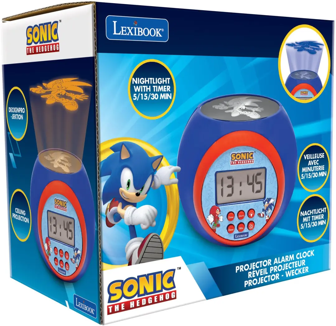 Lexibook Sonic Projector Wekker RL977SN - Blauw - afbeelding 5 van 6