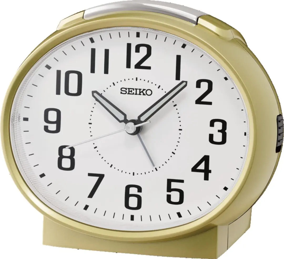 Seiko Bedside Bell-wekker met licht, snoozefunctie en doorzichtige wijzerplaat