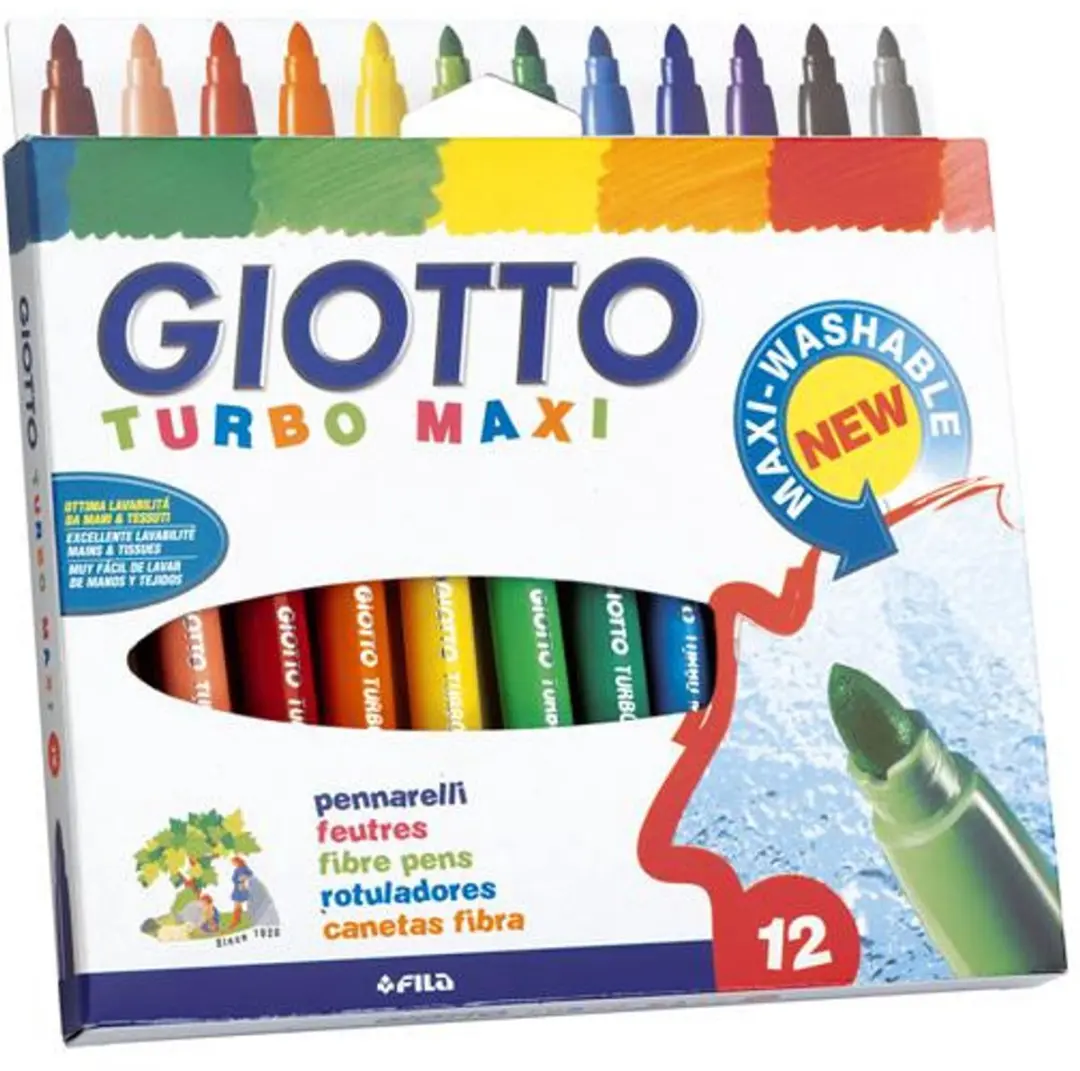 Giotto Turbo Maxi viltstift Bruin 12 stuk(s)