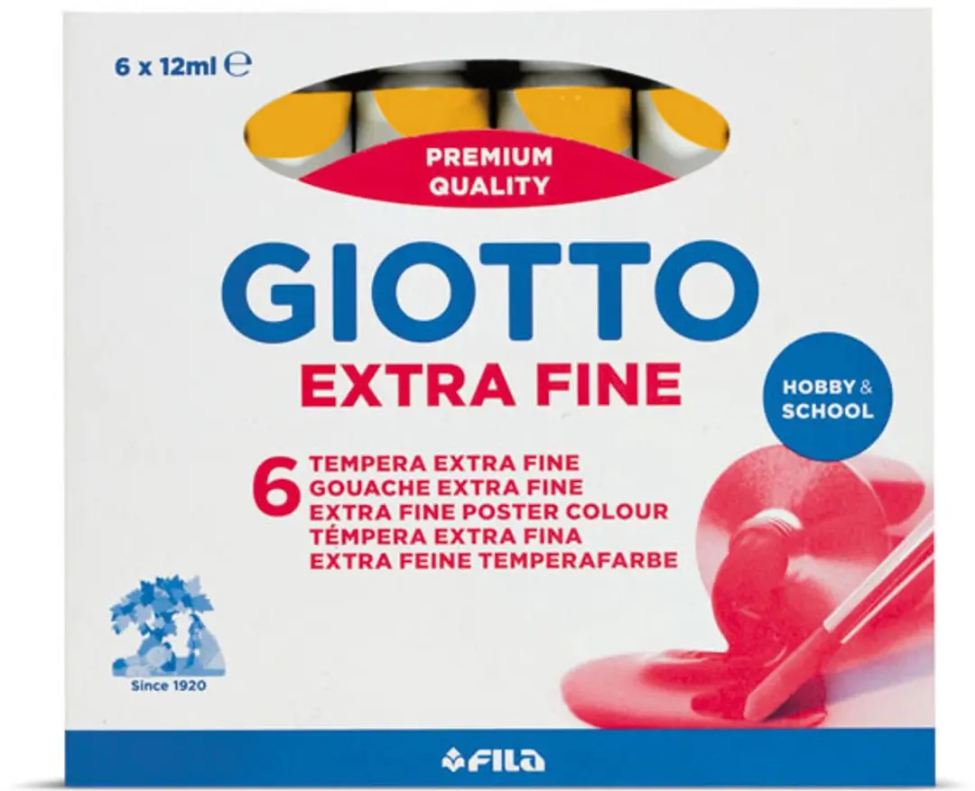 Giotto 352021 temperaverf 12 ml Koker Geel