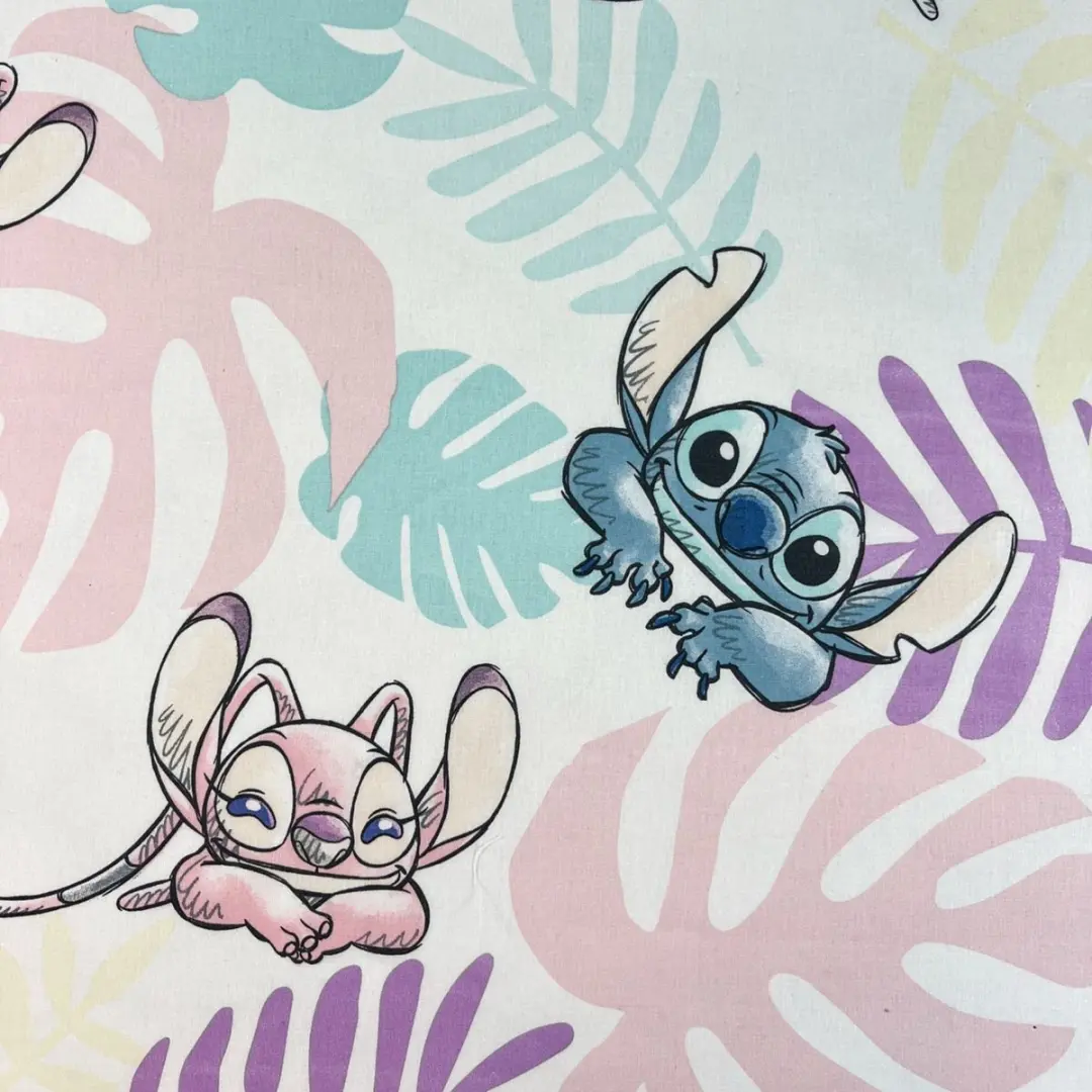 Lilo & Stitch Hoeslaken Eenpersoons - 90x200cm - Katoen - afbeelding 3 van 4
