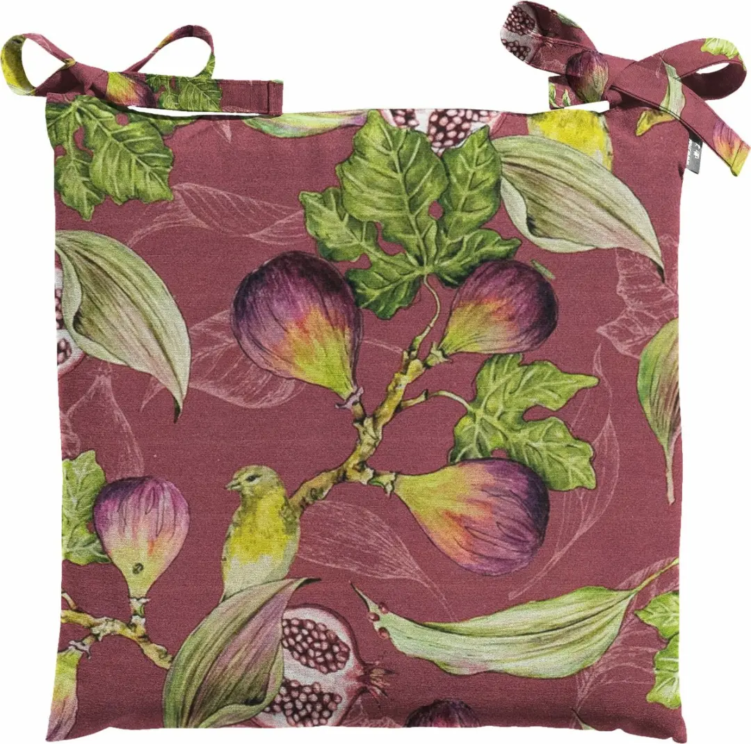 Toscane kussen 46x46 outdoor Jasmijn bordeaux