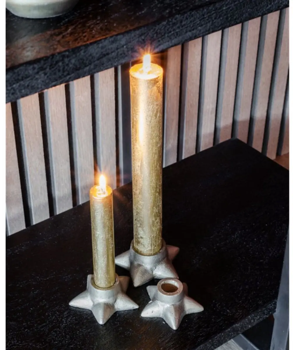 Home Society Kandelaar XL Gouden Ster set van 3