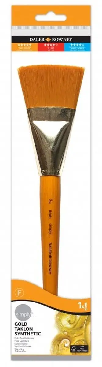 Daler Rowney Gold Taklon Synthetic Brush 2"