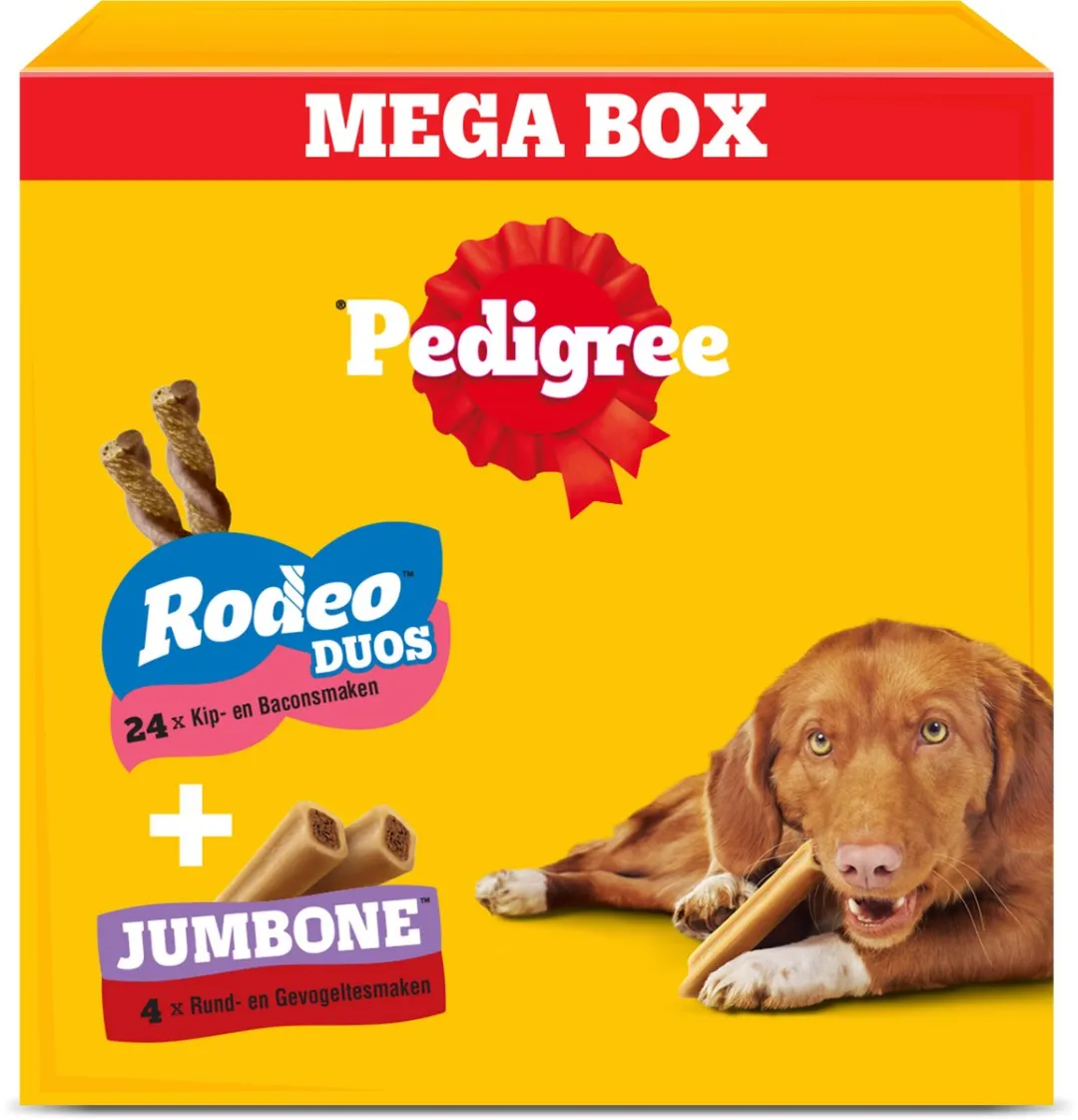 Pedigree Megabox Hondensnacks - 28 Stuks (24xRodeo, 4xJumbone)