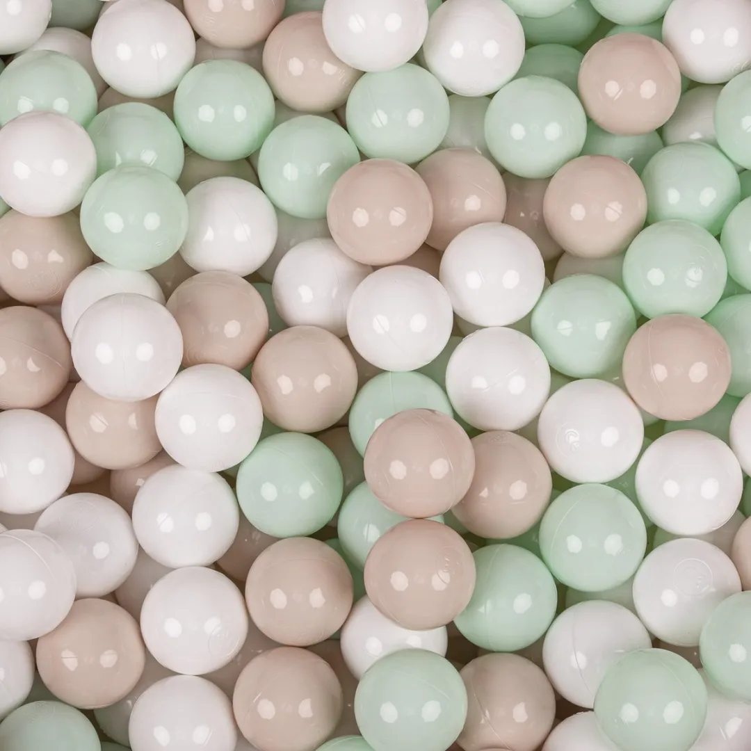 KiddyMoon Spielplatz Velvet Bällebad 200 Bollen - Waldgrün