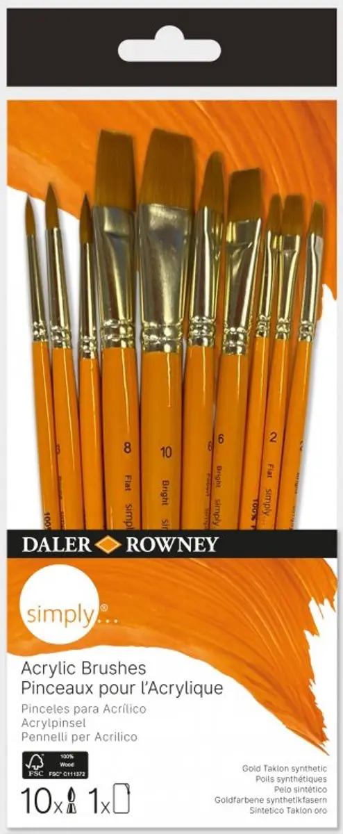 Daler Rowney Simply Acrylverf Penselenset