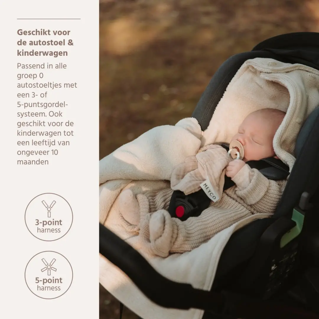 Meyco Knots Teddy Voetenzak 40x82cm - Soft Sand - afbeelding 6 van 6