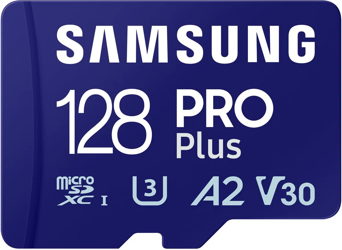 Samsung PRO Plus - Micro SD Kaart - Inclusief SD Adapter - 180 & 130 MB/s - 128 GB