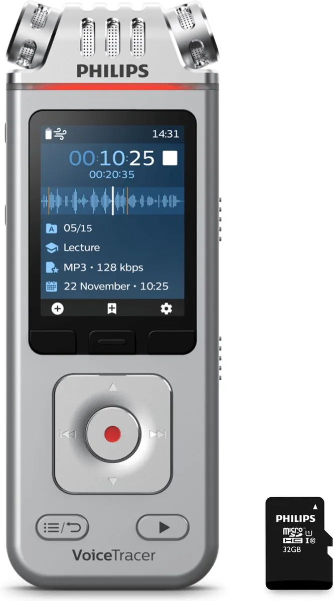 Philips VoiceTracer DVT41225 Audio Recorder