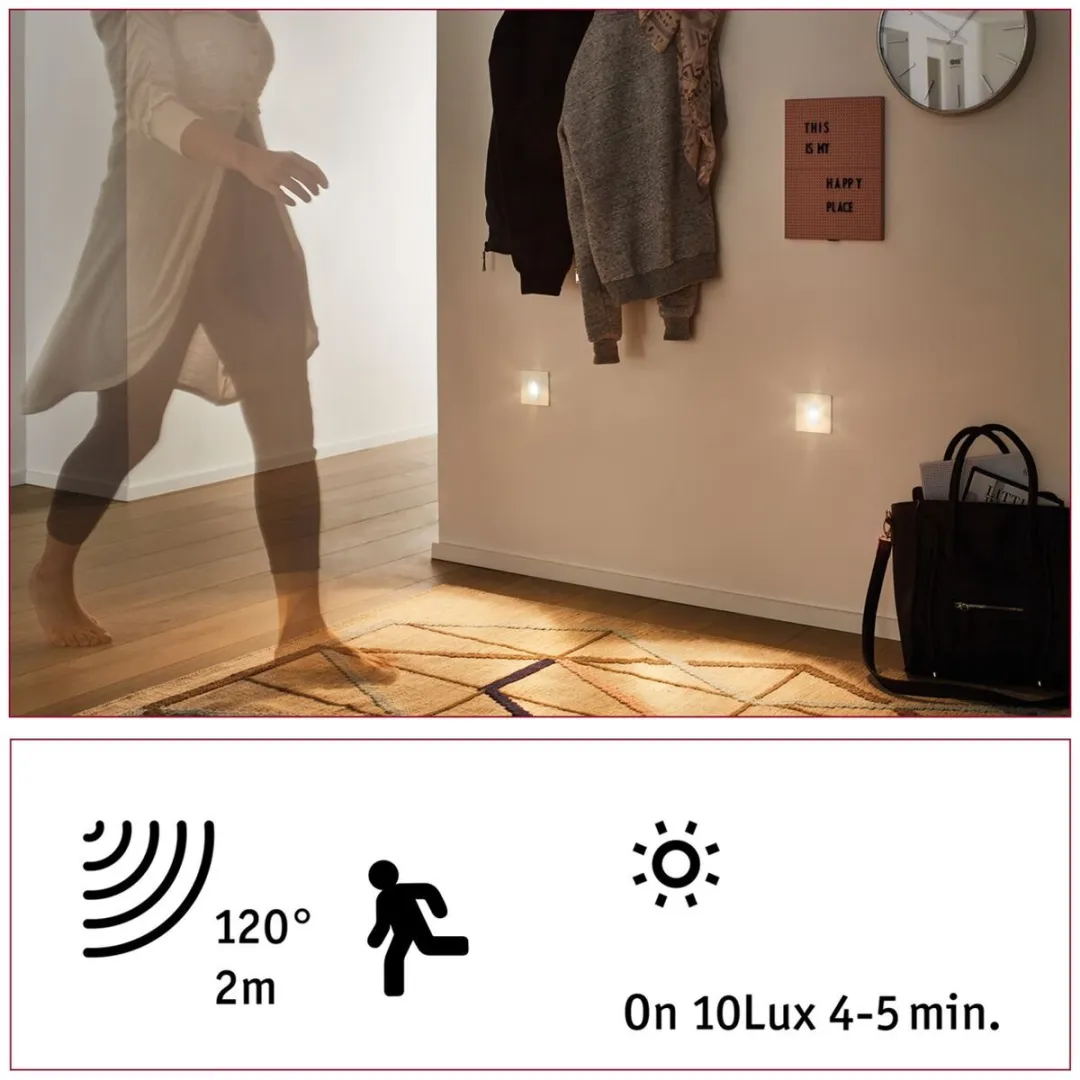 Paulmann LED-wandinbouwlamp Wall 1,1W 65lm 2700K - Wit - afbeelding 6 van 6
