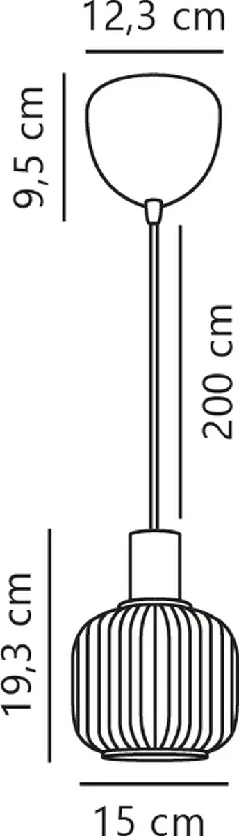 Nordlux Milford Mini-hanglamp E27 - 15cm - Zwart