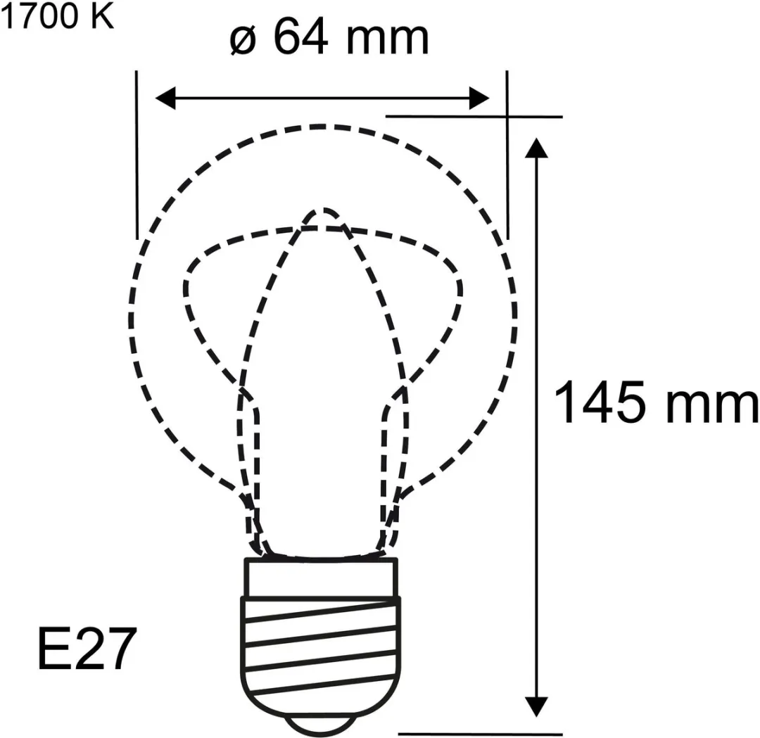 Paulmann 1879 Filament LED-kolf Rustika E27 4,4W 250lm 1800K - Goud