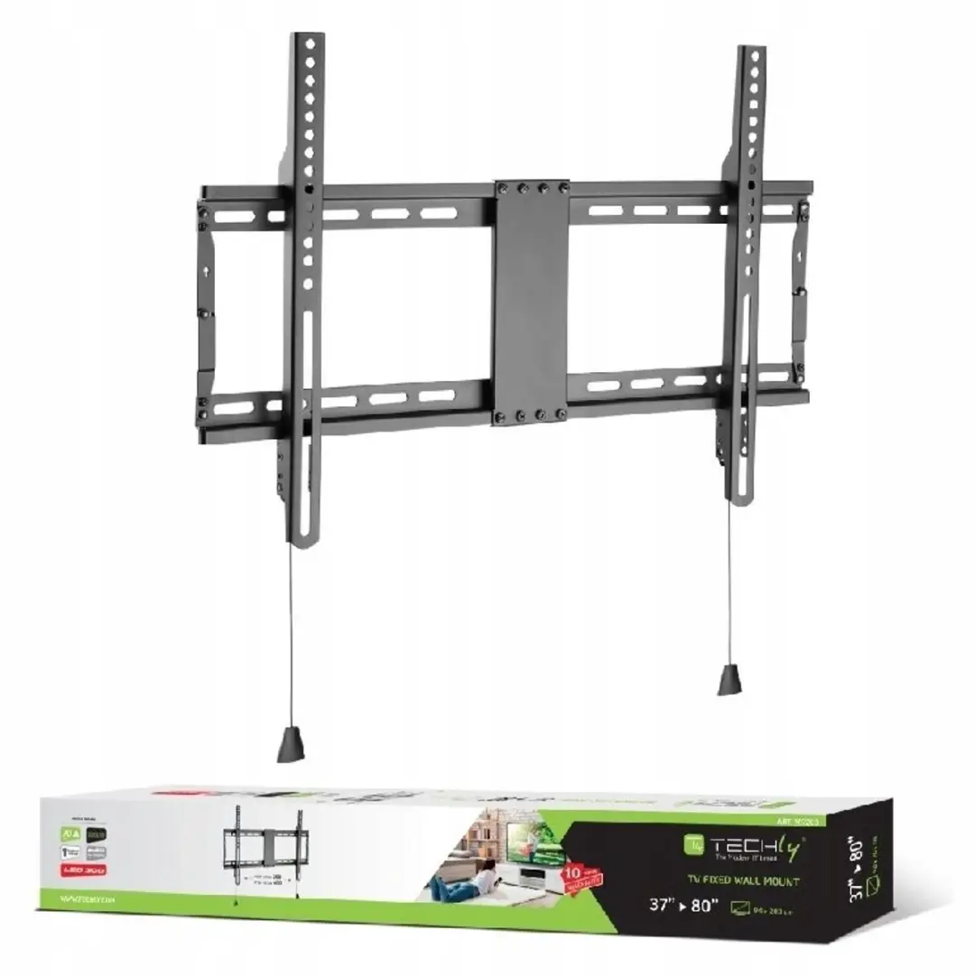 Techly ICA-PLB 946F TV Muurbeugel 37-80" - Zwart - afbeelding 6 van 6