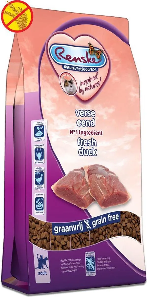 Renske Kat Adult Verse Eend 1.5kg - 5 Stuks - afbeelding 6 van 6