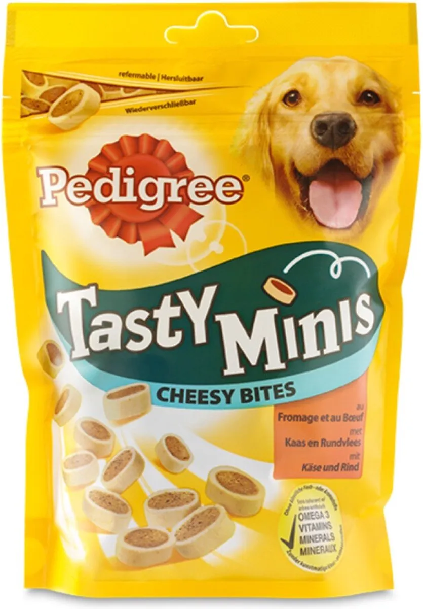 Pedigree Tasty Minis Cheesy Bites - Hondensnack 140g - afbeelding 6 van 6