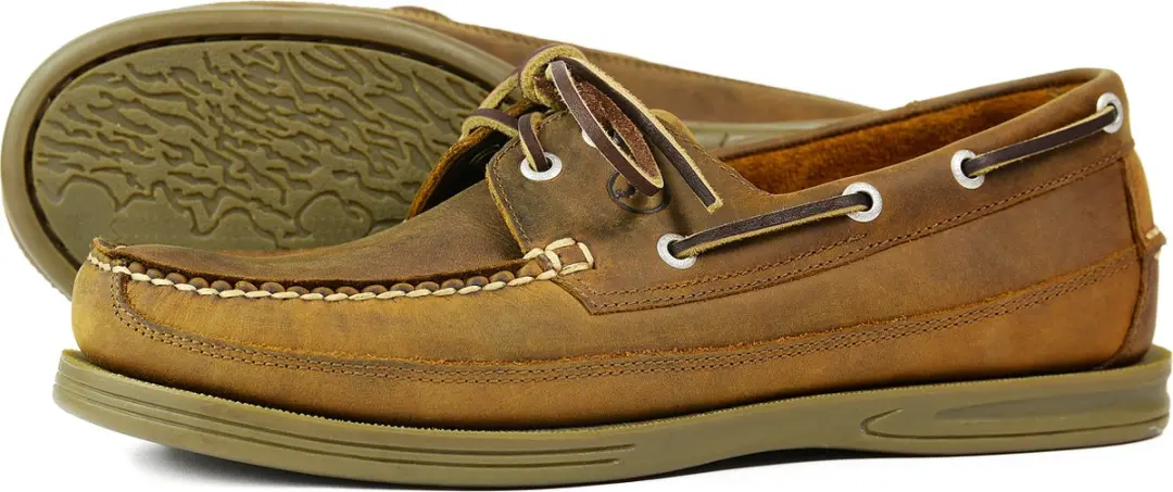 Orca Bay Fowey heren bootschoen wide-fit sand maat 42