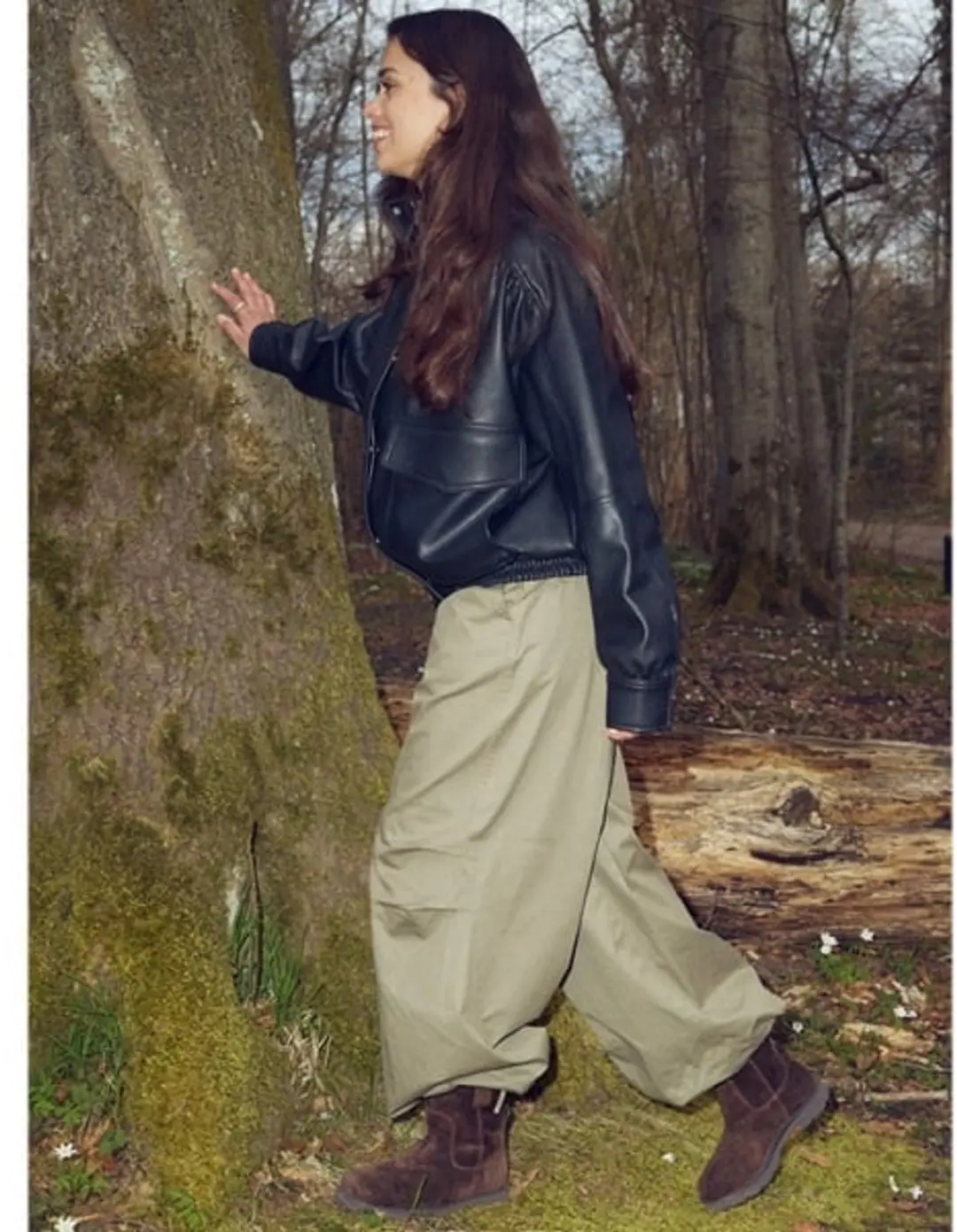 Woden Luna Suède boots donkerbruin