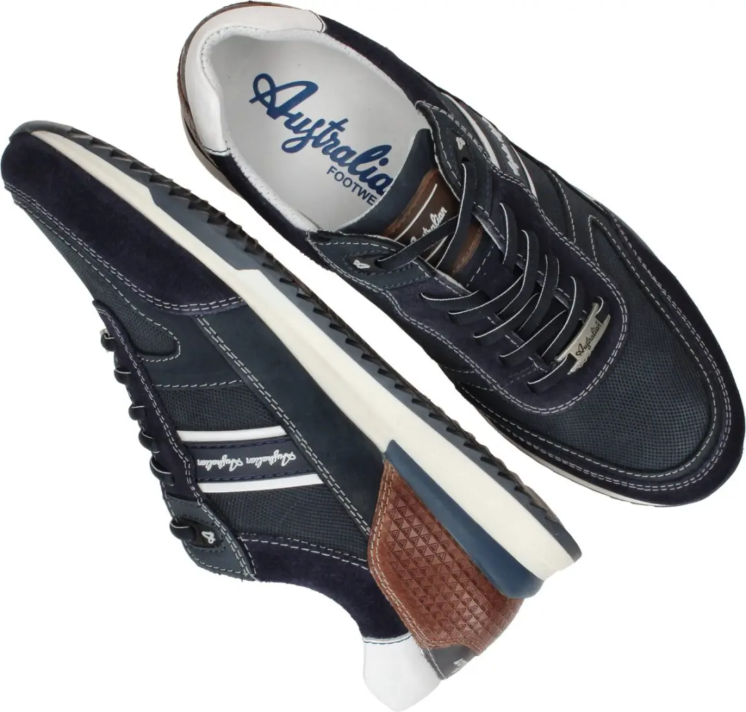 Australian Filmon Leren Sneakers - Blauw - 44 - afbeelding 6 van 6