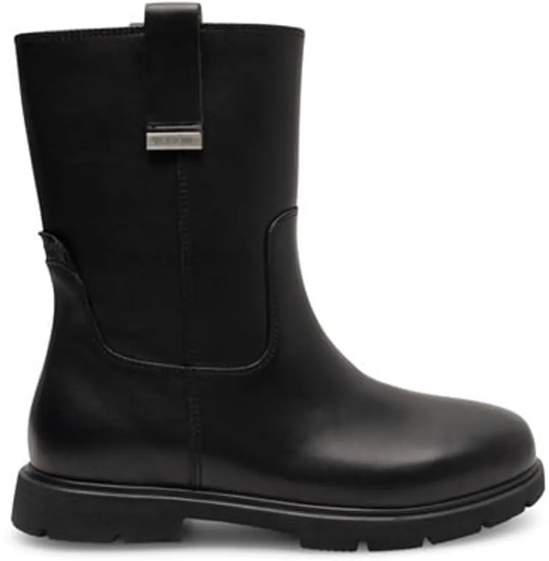 Woden Luna leren boots zwart