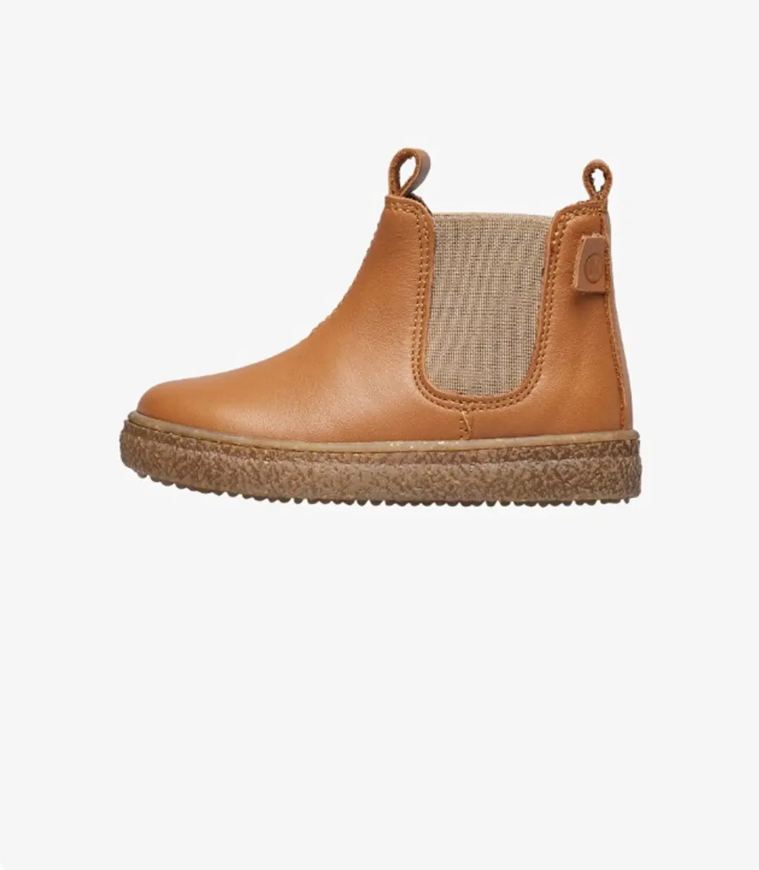 Naturino - Figus - Mt 31 - elastiek lederen chelsea laarzen - Cognac / taupe