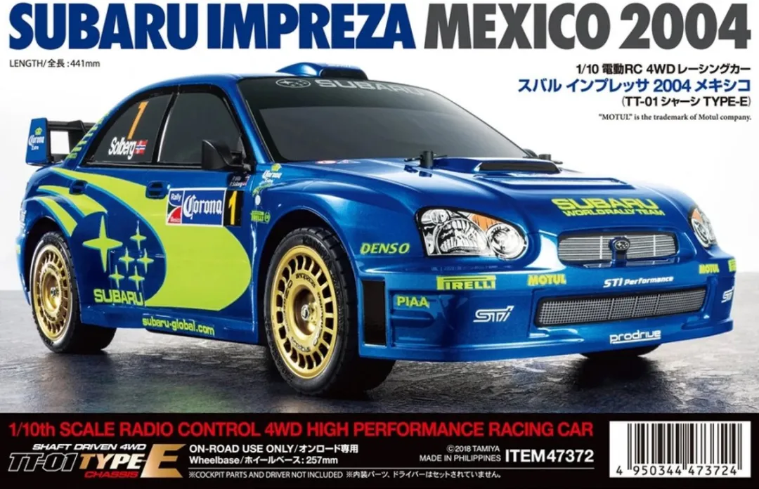 Tamiya Subaru Impreza WRX Mexico 2004 TT-01E Modelbouwpakket 1:10