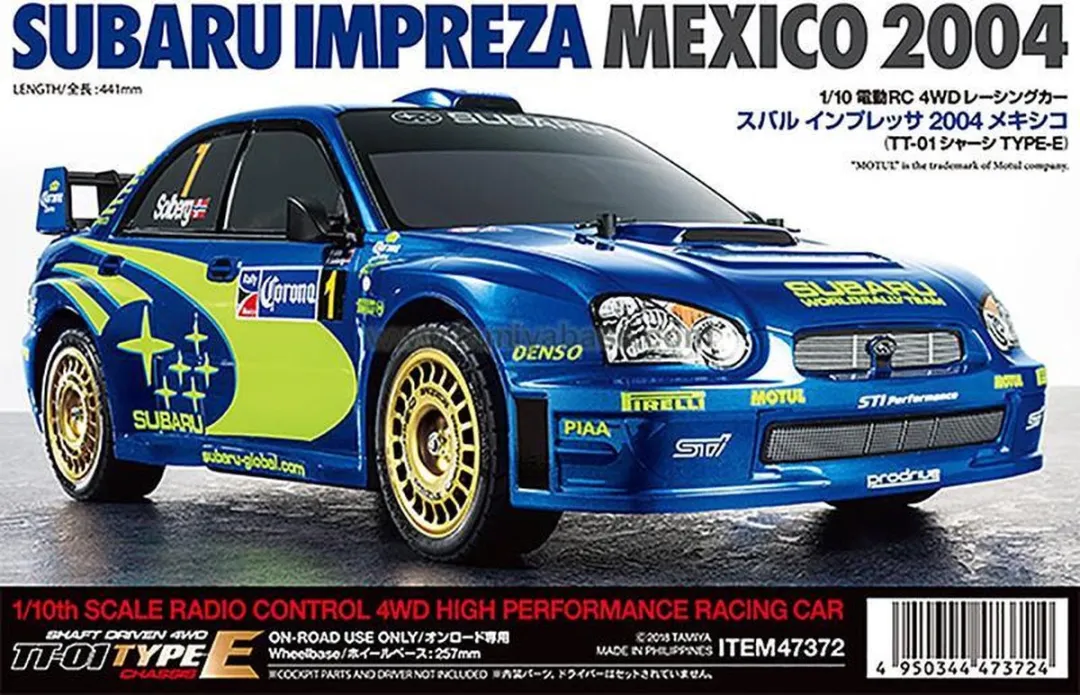 Tamiya Subaru Impreza WRX Mexico 2004 TT-01E Modelbouwpakket 1:10 - Multi
