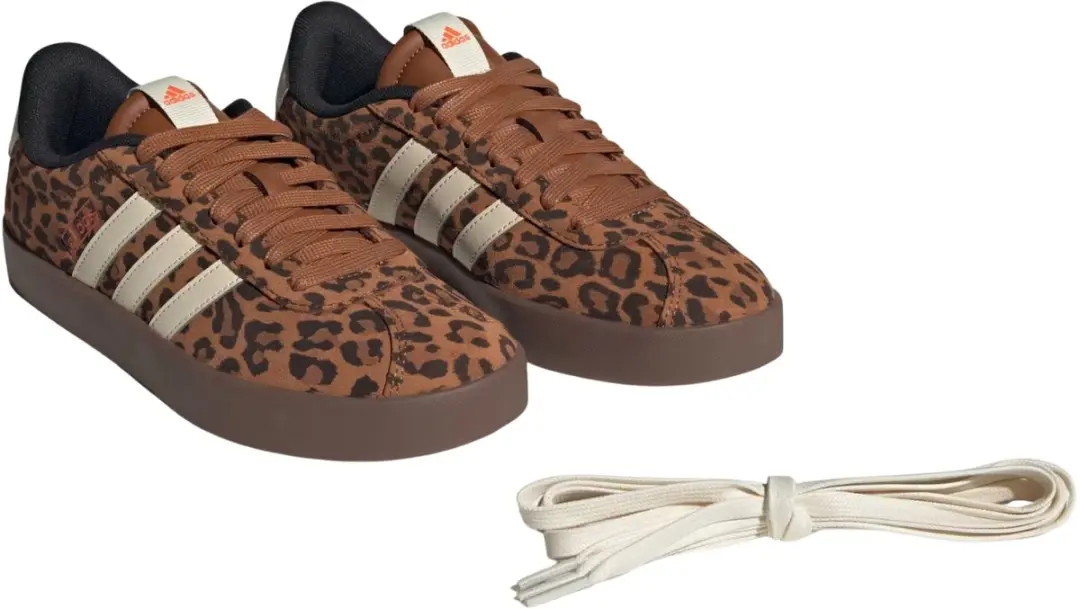 adidas VL Court 3.0 Leopard Sneakers Dames - Bruin - 38 2/3 - afbeelding 3 van 6
