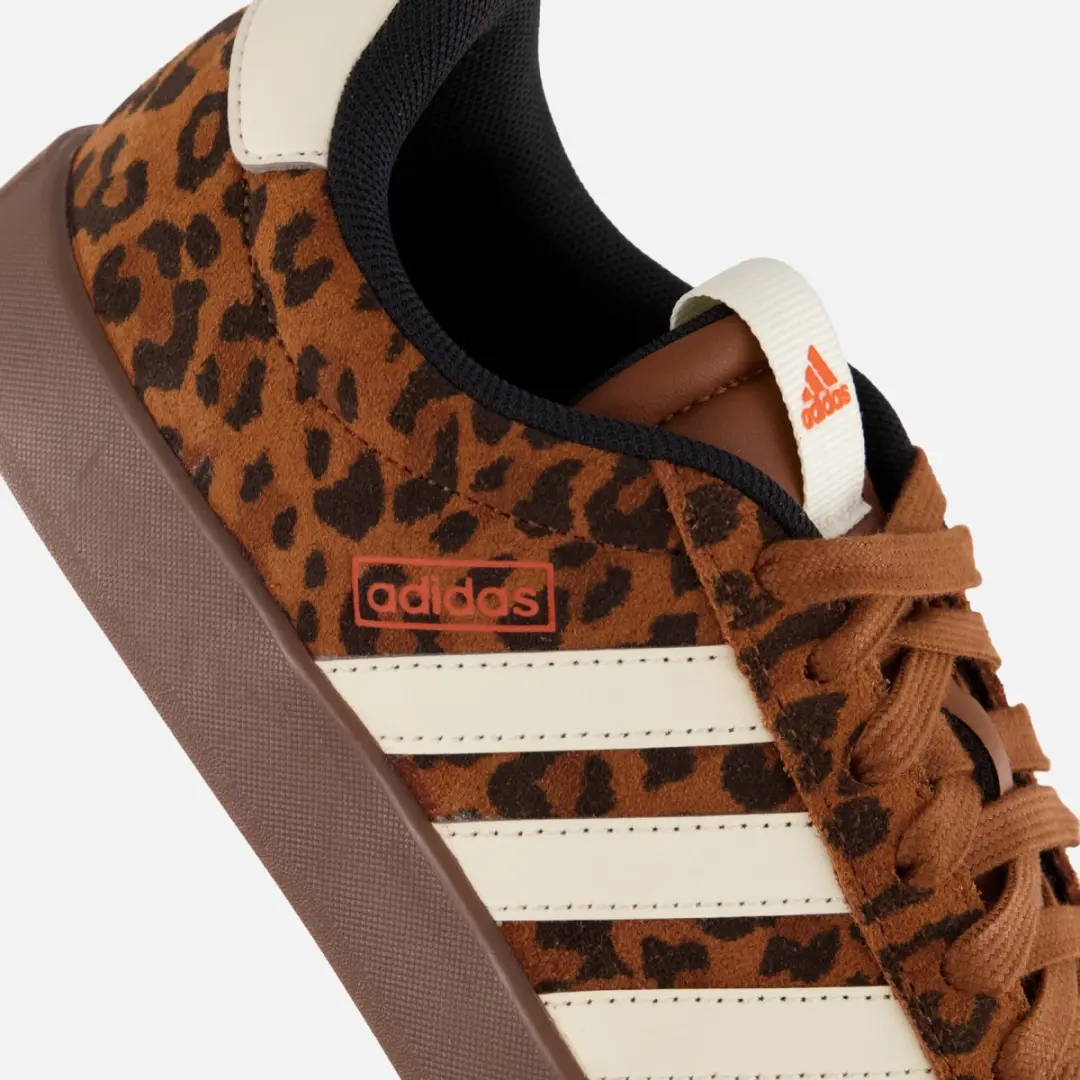adidas VL Court 3.0 Leopard Sneakers Dames - Bruin - 38 2/3 - afbeelding 5 van 6