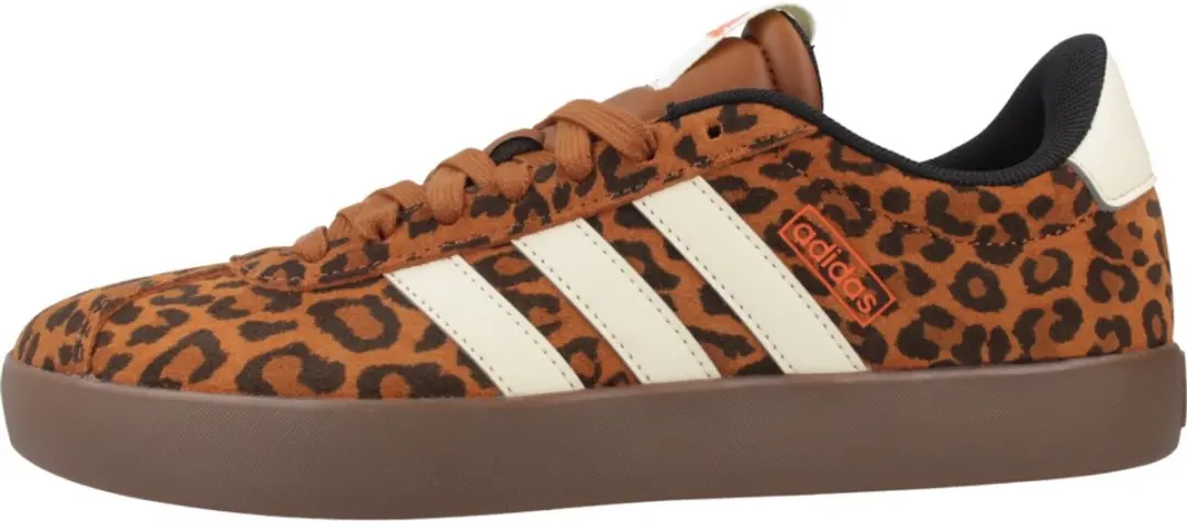 adidas VL Court 3.0 Leopard Sneakers Dames - Bruin - 38 2/3 - afbeelding 2 van 6