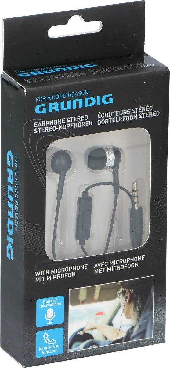 Grundig Oortjes met Microfoon - Zwart
